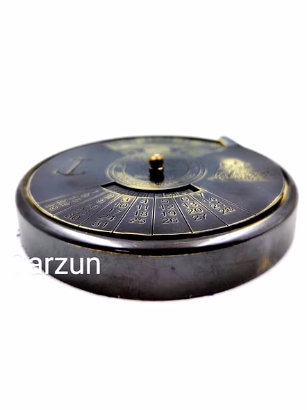 Antique style Brass Calendar 100 Yrs Paper Weight Gift-1