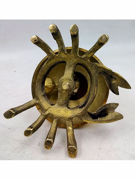Beautiful Designer 4" Brass Desk Call Bell Hotel Counter Bell Crab Solid Brass Table Sound Call Bell for Office Desk and Hotels Counter Desk Bell Decoration-4
