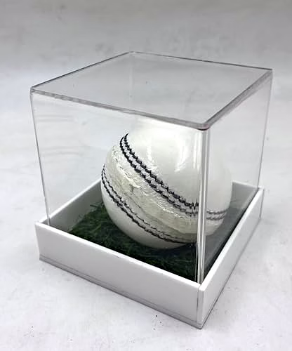 Personalized Leather Ball (White), Standard Size 1Pc Your Text on Ball with Acrylic Display Box image 3