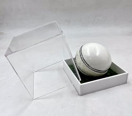 Personalized Leather Ball (White), Standard Size 1Pc Your Text on Ball with Acrylic Display Box image 5