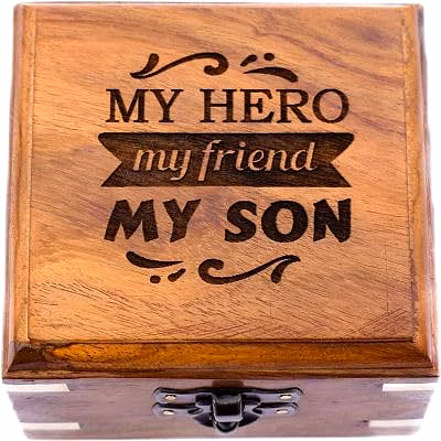 Personalized Brass Antique Pocket Sundial Compass with Chain and Personalized Wood Box Nautical Anniversary Birthday Gift for Your Loved Ones image 2