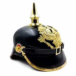 qarzun pickelhaube/spiked helmet for officer german | leather pickelhaube imperial prussian helmet | brass german officer | black