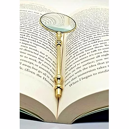 qarzun brass magnifying glass vintage magnifier pocket portable gift