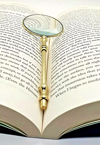 Qarzun Brass Magnifying Glass Vintage Magnifier Pocket Portable Gift image 4