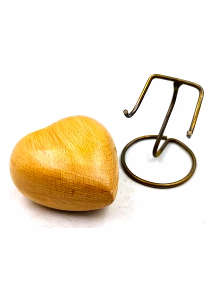 Best Personalized Engraved Wooden Heart Keepsake Cremation Urn for Human pet Ashes Handcrafted Unique Heart Shaped with Brass Display Stand | Engraved Personalized Gifts-4