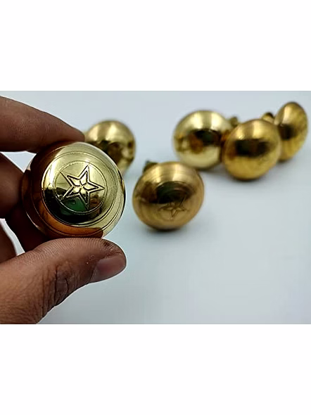 Ascent Gifts Captain America Shield Style Set of 2 Door Knobs/Drawer Pulls and Push Handle/Knobs for Cabinets/Wardrobes/Nautical Hardware Decor, 32 mm
