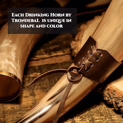 Thor Horn Drinking Horn with Stand, Brown, 20 fl oz image 3