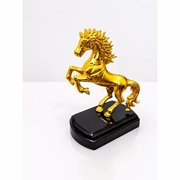 qarzun jumping horse animal statue idol & figurine for home metal showpiece for office living room vastu wealth income decorative & gifts item golden