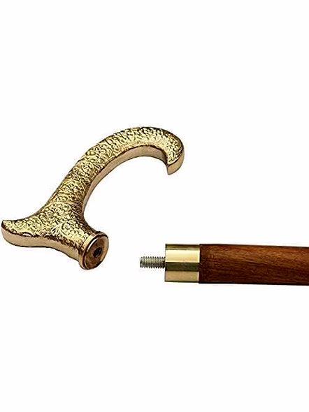 Derby Canes and Walking Sticks Brass Handle with Shoe Horn Affordable Gift Wooden Decorative Walking Cane Fashion Statement for Men/Women/Seniors