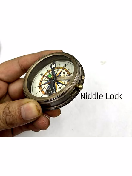 Personalized Pocket Round Compass Brass Nautical with Leather Cover Birthday Gift for Your lovedones-2