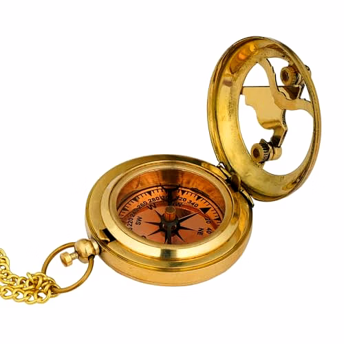 Personalized Pocket Compass Sundial Brass Nautical Birthday Gift for Your lovedones image 2