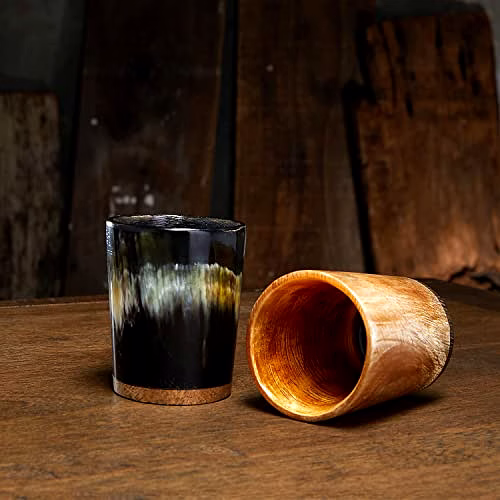 Set of 2 Horn Shot Glass Vodka Glass Tequila Glass Whiskey image 2