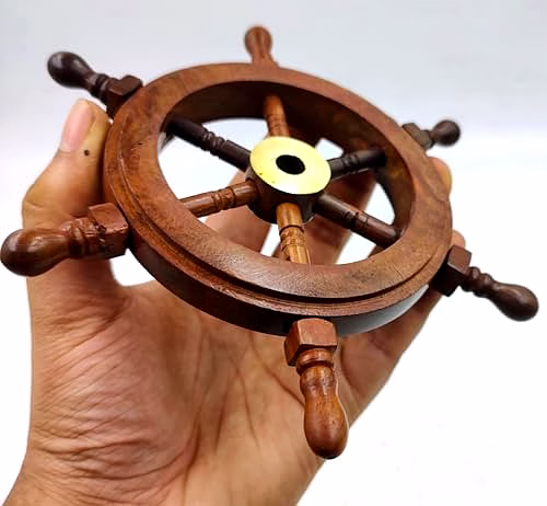 Personalized Mini Wood Ship Wheel for Kids and Decoration Birthday Gift for Your lovedones image 2