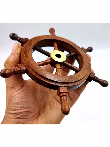 Personalized Mini Wood Ship Wheel for Kids and Decoration Birthday Gift for Your lovedones-1