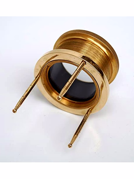 Small Brass Magnifying Glass Optional Round Magnifier Monocle Page Reader - Vintage Style Nautical Standing Magnifier-1