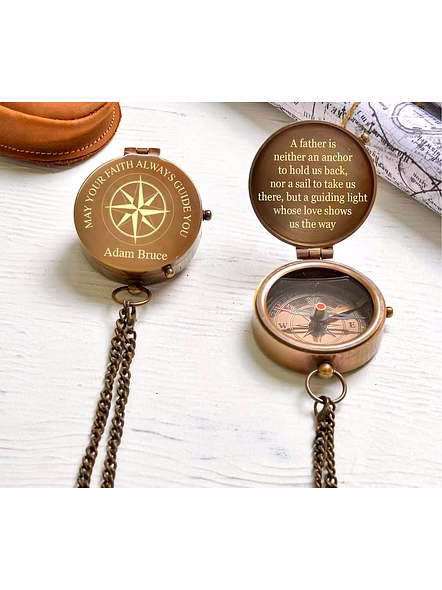 for Couple, Personalized Brass Engrave Compass, Gift for Couple Anniversary, Perfect Wedding Gift-4