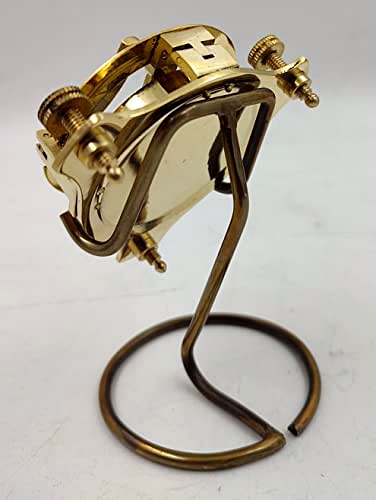 Brass Sundial Compass Triangle Shape Shinny Finish with Display Stand image 2