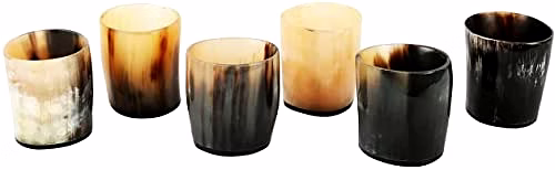 Set of 6 Mini Horn Shot Glass Vodka Tequila Whiskey Viking Glass Wine Shots image 4