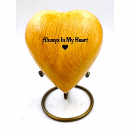 qarzun best personalized engraved wooden heart keepsake handcrafted unique heart shaped with brass display stand | engraved personalized gifts tabletop