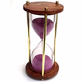 qarzun s.s. collectibles wooden and brass sand timer hour glass sandglass antique nautical decor theme, height 6 inches 5 minutes
