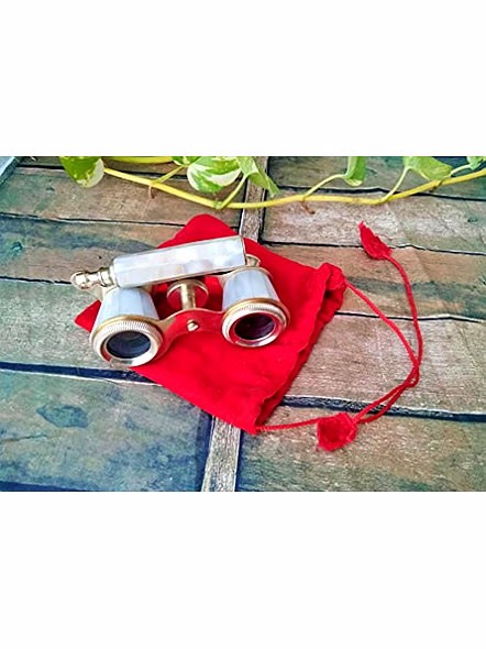 Ascent Gifts Brass Opera Binocular Telescope with Handle Velvet case Collectible Gift-Qarzun1225