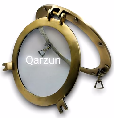 Personalised Engraved Name Nautical Decor 12" Mirror Porthole Antique Finish Wall Hanging image 3