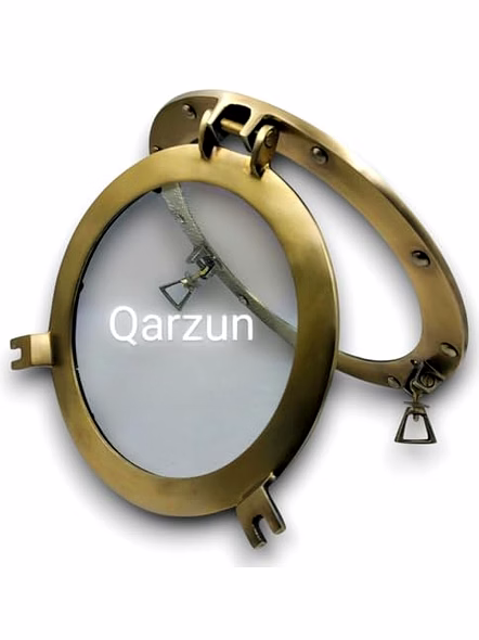 Personalised Engraved Name Nautical Decor 12" Mirror Porthole Antique Finish Wall Hanging-2
