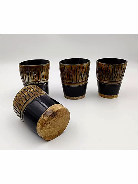 Set of 6 Horn Shot Glass Vodka Glass Tequila Glass Whiskey Glass Textured Glass Wine Shots-4