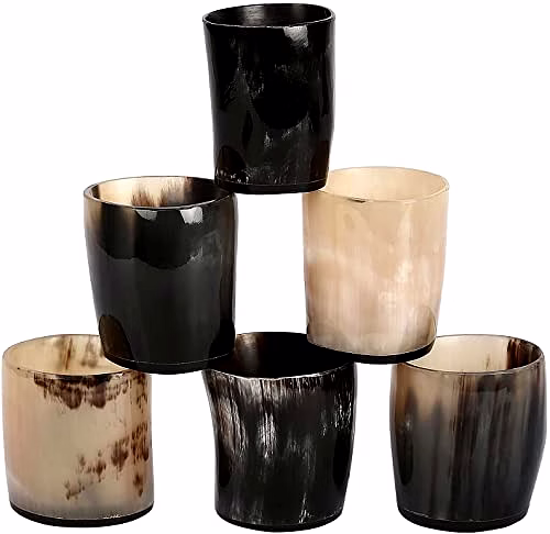 Set of 12 Horn Shot Glass Vodka Glass Tequila Glass Whiskey Glass Viking Glass Wine Shots image 2