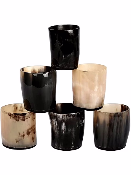 Set of 12 Horn Shot Glass Vodka Glass Tequila Glass Whiskey Glass Viking Glass Wine Shots
