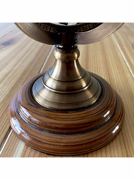 Ascent Gifts Antique Style Brass Armillary Globe Vintage Zodiac Armillary Brass Sphere Globe for Office Desk Decorative 6"