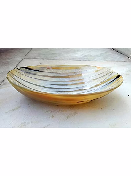 Ascent Gifts Set of 3 Horn Made Dry Fruit Tray Dishes Dining Table Decorative-2