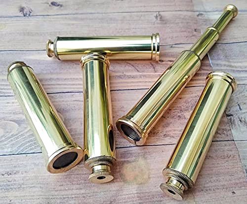 qarzun ascent gifts set of 5 brass pencil shape telescope shiny finish vintage style nautical gift
