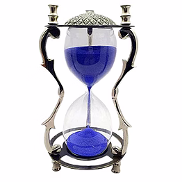 qarzun ascent gifts brass nickel finish sand timer home decorative