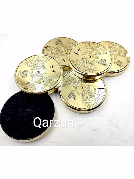 Lot of 6 Brass 100 yrs calendar paperweight nautical tabletop decorative gift-1