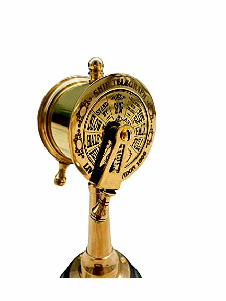 Set of 2 Mini Brass Telegraph Antique Finish and Golden Finish Table Decorative Gift-4
