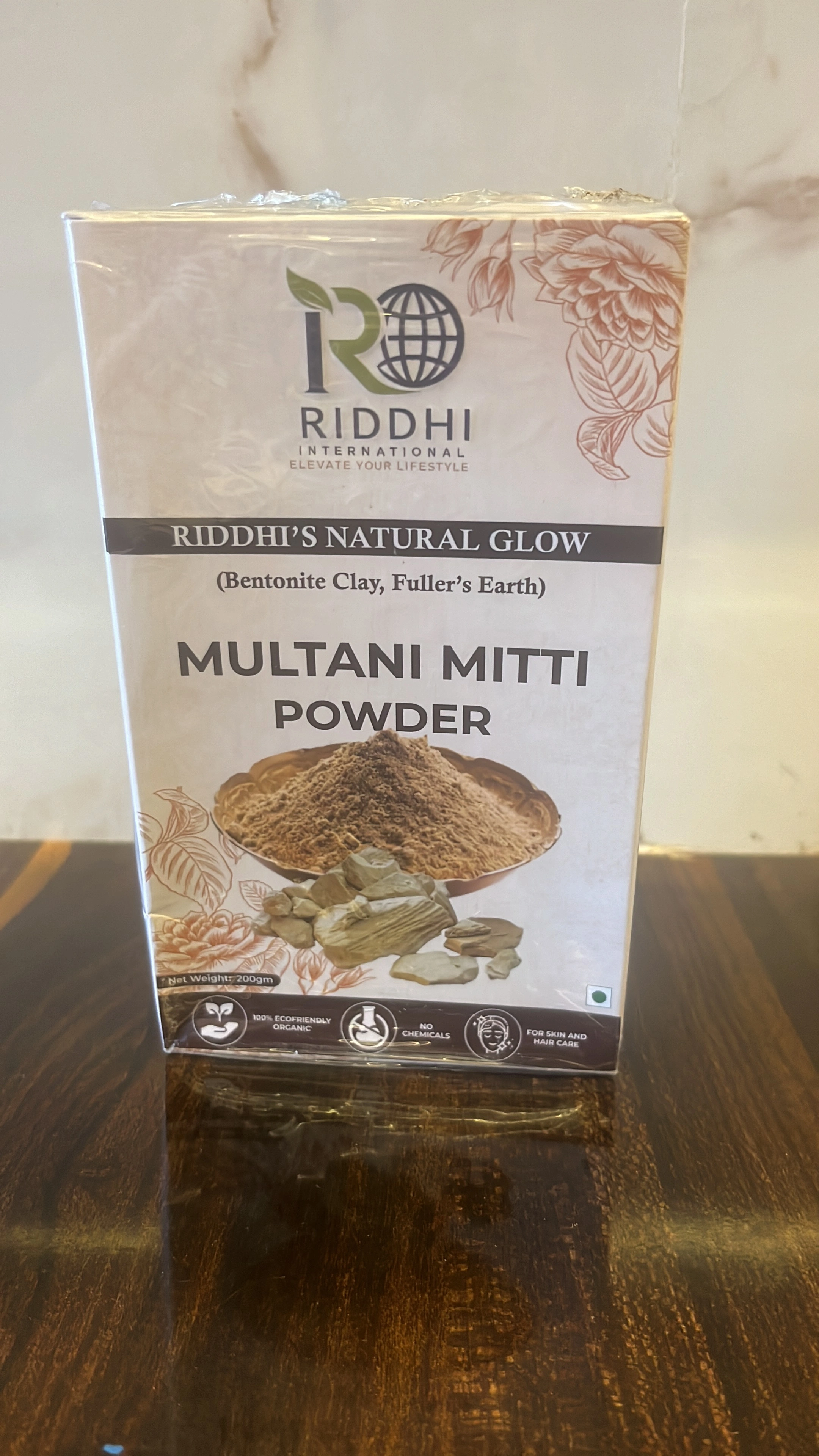 Riddhi's Natural Glow Multani Mitti (Fullers Earth or Bentonite Clay) 200gm pack-12598258