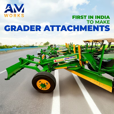 tractor grader for road construction