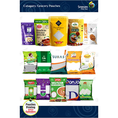 customised grocery pouches