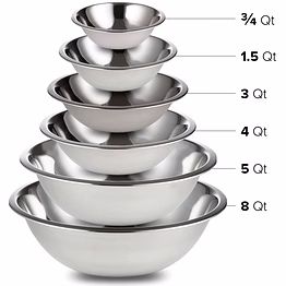stainless steel mixing bowls