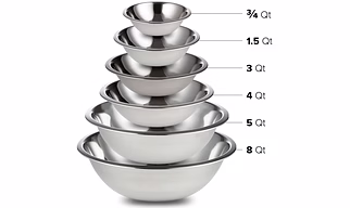 STAINLESS STEEL MIXING BOWLS