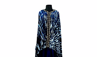 Tie & Dye Blue Kaftan Kurti 1012