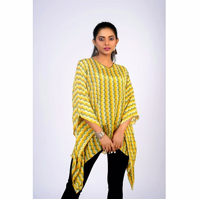 wander kaftan top, georgette with lining 1014