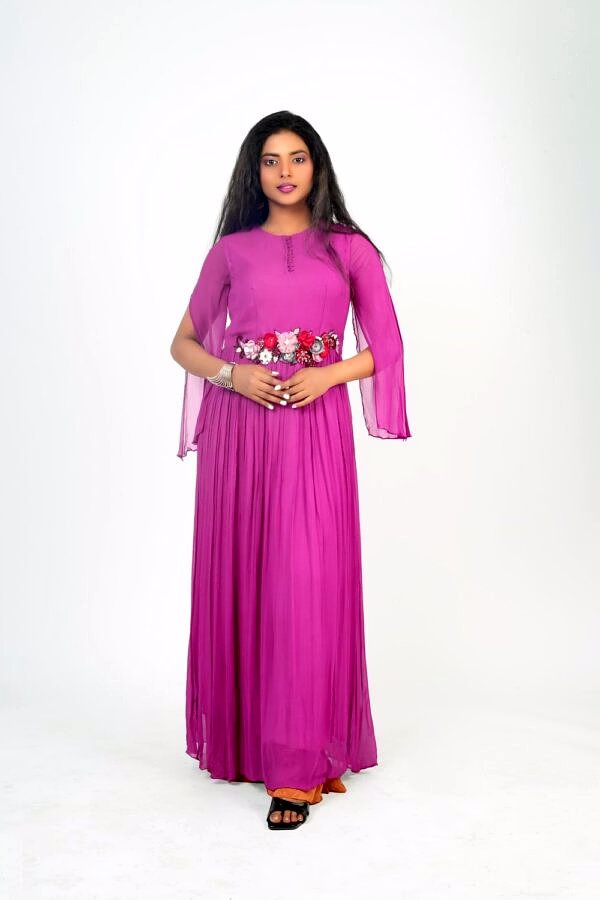 Chanderi silk kaftan 1016 image 1