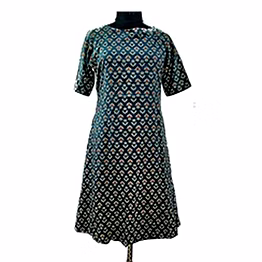 wander steel grey printed cotton kurti 1039