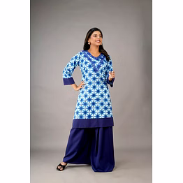 wander printed kurti with front cut 1042