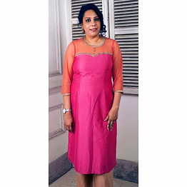 wander peach coloured kurti 1045