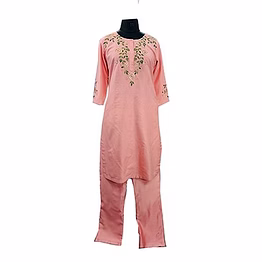 wander peach coloured chandreri kurti 1046