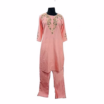 wander peach coloured chandreri kurti 1046
