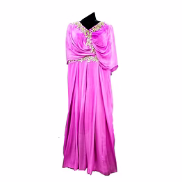 wander dark berry purple georgette long gown 1078